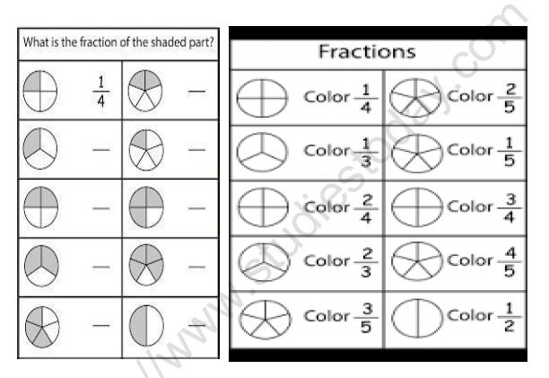 CBSE Class 5 Maths Parts And Wholes Worksheet